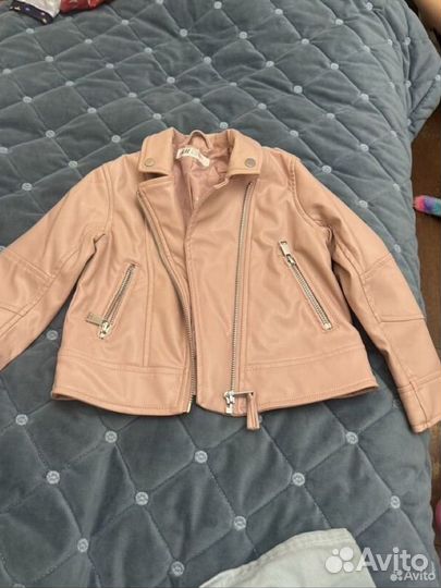 Куртка кожаная hm для девочки новая