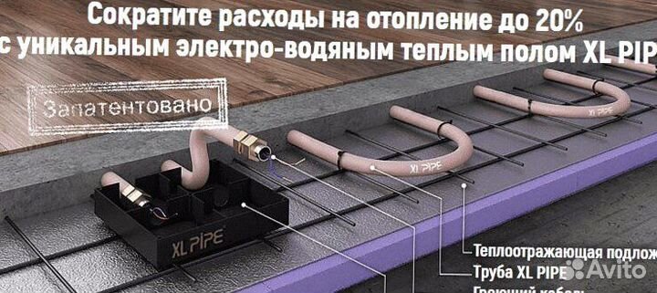 Электро-водяной тёплый пол XL pipe DW-010