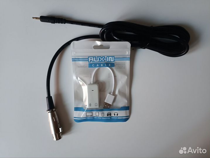 Переходник AUX на jack 3.5 + usb аудиокарта