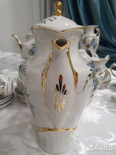 Сервиз чайный и сервиз кофейный. Тончайший фарфор