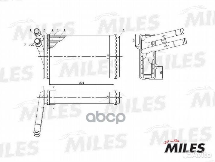 Радиатор отопителя VAG A4/passat/superb 1.6-4.0