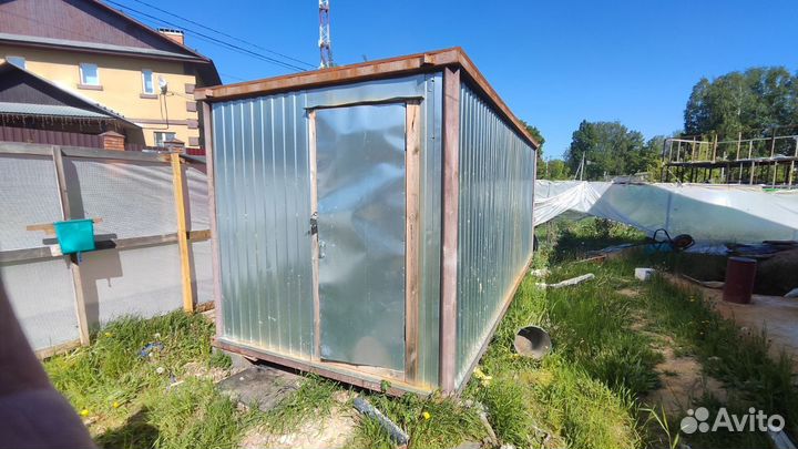 Бытовка с тамбуром металлическая строительная бк-2