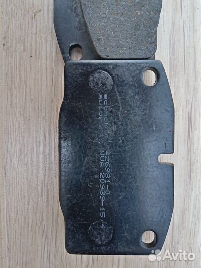 Колодки тормозные передние opel kadet новые 4 шт