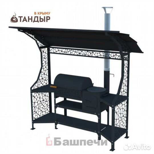 Мангальный комплекс под крышей стандарт