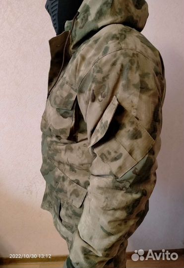 Зимняя горка на флисе Мох