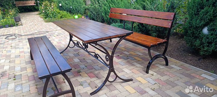 Стол и лавки садовые