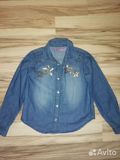 Джинсовая рубашка для девочки