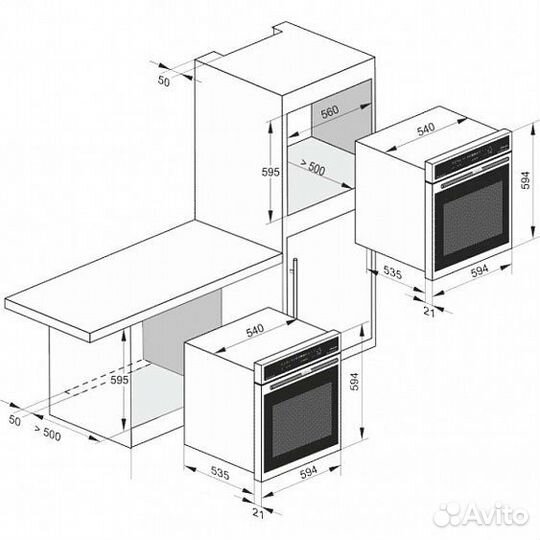 Встраиваемый газовый духовой шкаф kaiser EG 6345 E