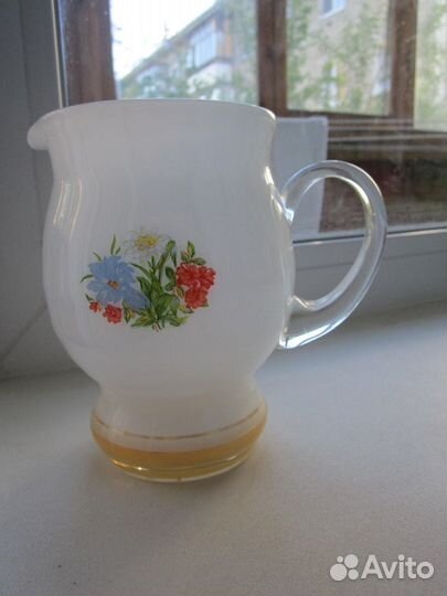 Кружка стекло красивая СССР