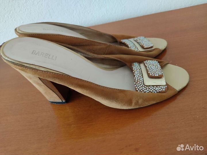 Шлепки женские 38 размер натуральный замш