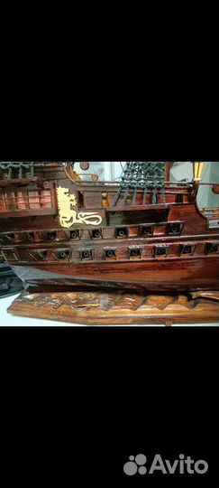Макет пиратского корабля ручной работы
