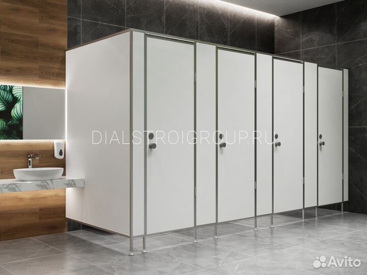 Сантехнические, душевые, туалетные перегородки