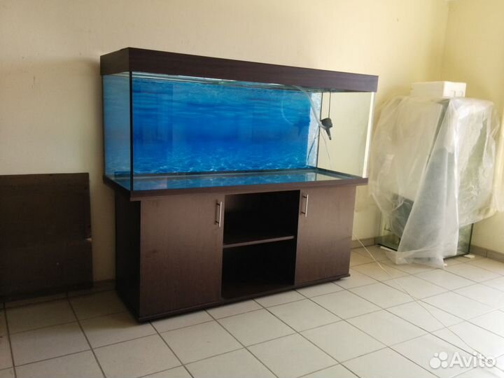 Аквариум 500л новый с тумбой светом биофильтром