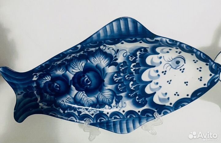 Рыбка блюдо Гжель