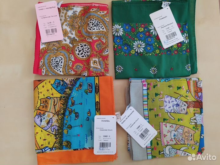 Платки павловопосадские из хлопка