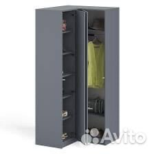 Шкаф угловой в стиле икеа графит