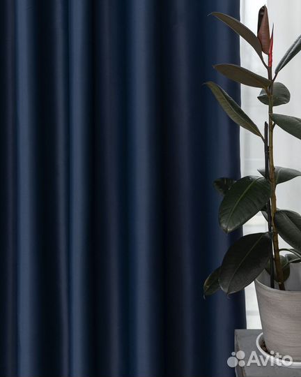 Шторы блэкаут марсель индиго готовые и на заказ