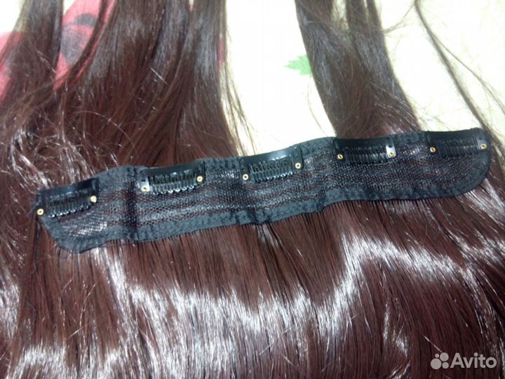 Шиньон, накладка из волос каштанового цвета 500мм