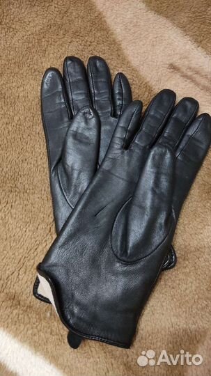 Перчатки женские кожаные новые 7