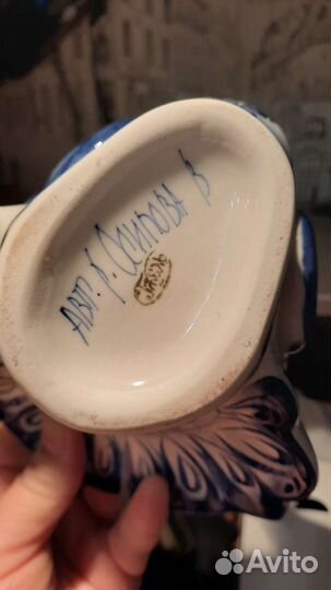 Салфетница гжель птица