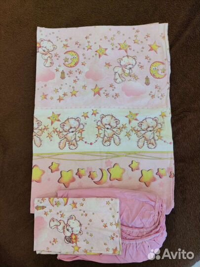 Детское постельное белье 3 комплекта 120х60