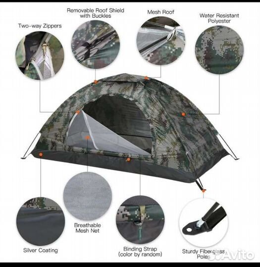 Палатка новая 2х местная