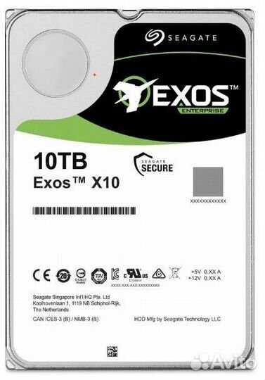 Жесткий диск Seagate Exos X10 10 тб st10000nm0016