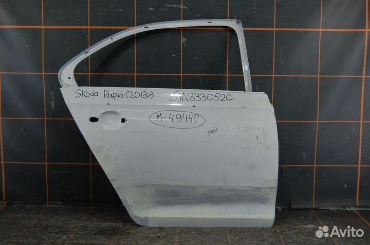 Дверь задняя правая - Skoda Rapid