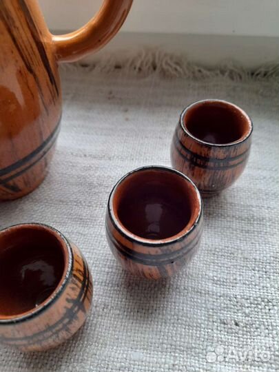 Кувшин с рюмками/Керамика