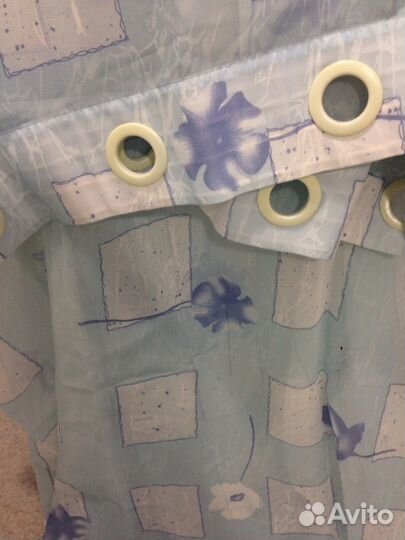 Тюль капрон, голубая