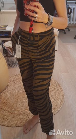 Брюки хаки вискоза Tom Taylor размер s