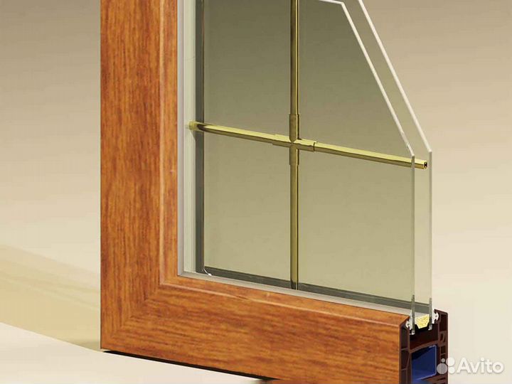 Ремонт окон, стеклопакет Стандарт RAL5712