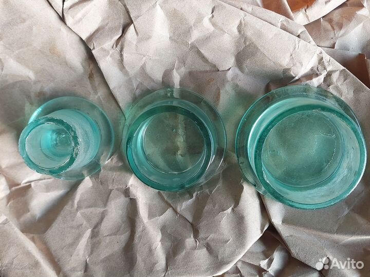 Стеклянная пробка крышка бутыля СССР