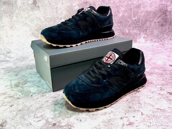 Кроссовки New Balance 574 Stone Island эргономичные