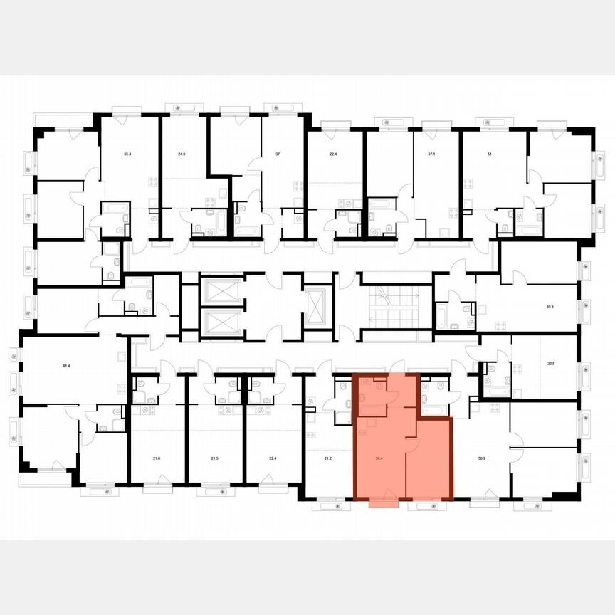 1-к. квартира, 36,4 м², 11/18 эт.