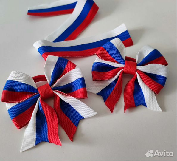 Бантик триколор для девочки
