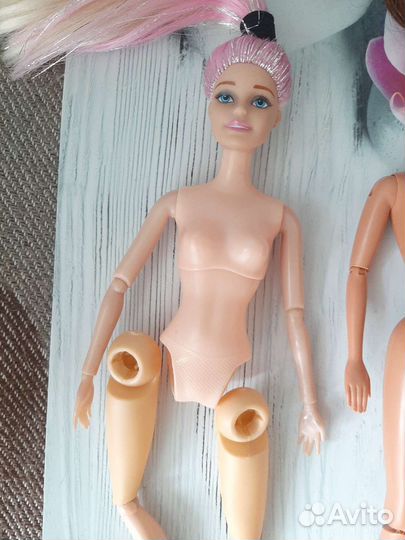 Лот тел и голов куклы под восстановление ремонт