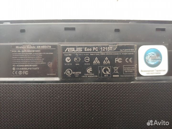 Asus EEE PC 1215T на запчасти
