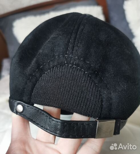 Бейсболка мужская зимняя 58рр замша