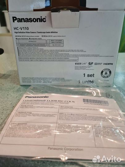 Видеокамера panasonic hc v110