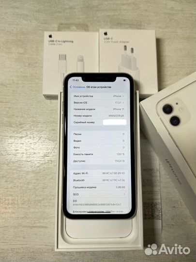 iPhone 11 128gb Акб 91% sim/esim