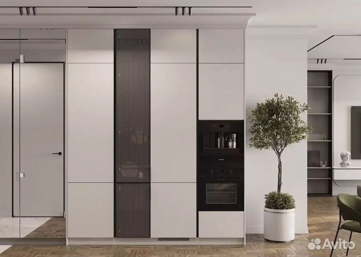 Кухня под потолок стильная