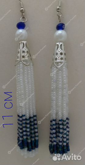 Серьги-подвески ручной работы