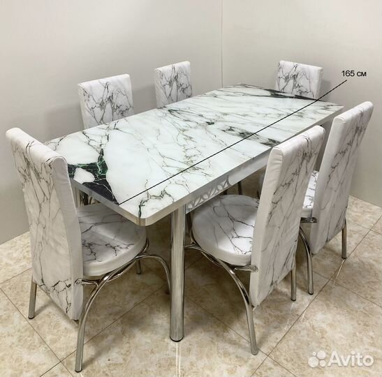 Кухонный стол и стулья 6 шт