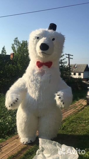 Гигантский белый медведь, надувной костюм 2.6м