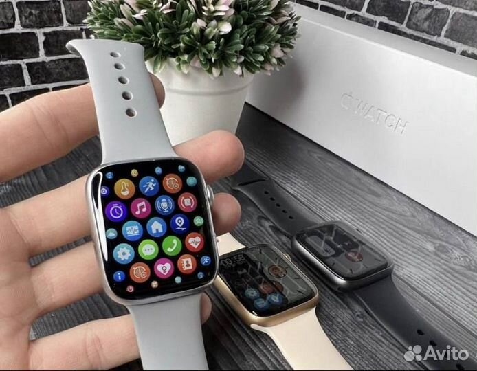 Apple Watch 9 + безрамочный экран (на гарантии)