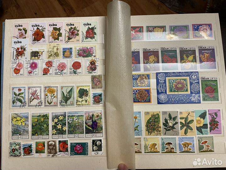 Коллекция почтовых марок флора