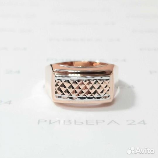 Золотое кольцо печатка мужская 585 пробы 3,51 грам