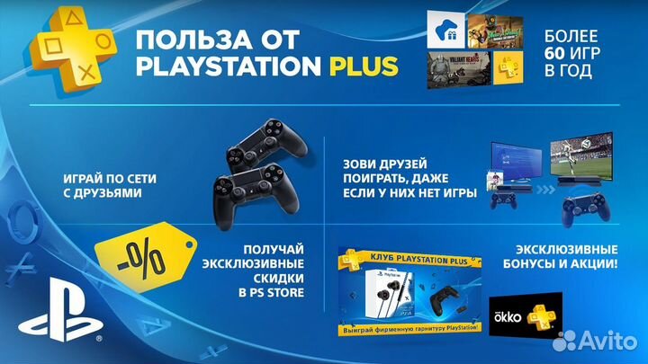 Подписка playstation plus deluxe+Redout 2