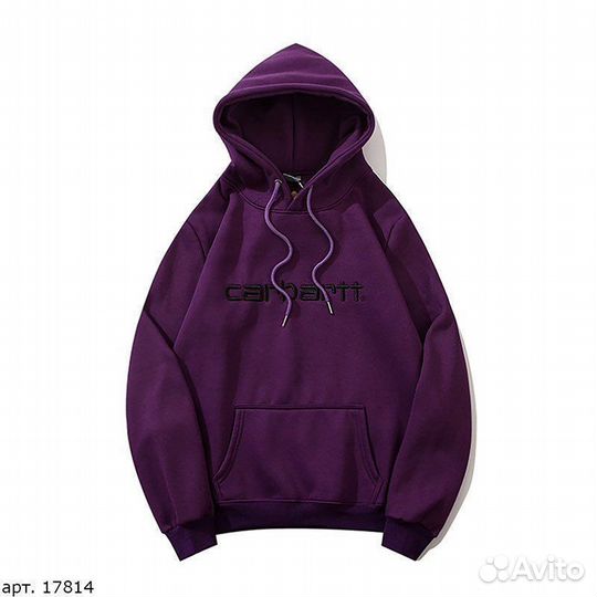 Худи carhartt black brnd темно-фиолетовый